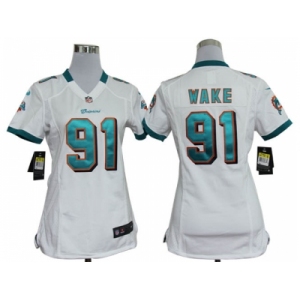 nike women nfl jerseys Miami Dolphins #91 Cameron Wake White[nike]