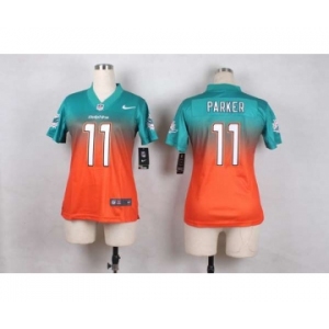 nike women nfl jerseys miami dolphins #11 parker green-orange[Elite drift fashion][second version][parker]