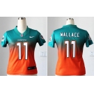 nike women nfl jerseys miami dolphins #11 wallace green-orange[nike drift fashion][second version]