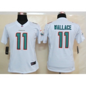 nike women nfl jerseys miami dolphins #11 wallace white[nike limited]