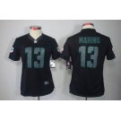 nike women nfl jerseys miami dolphins #13 dan marino black[nike impact limited]