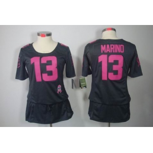 nike women nfl jerseys miami dolphins #13 dan marino dk.grey[breast cancer awareness]