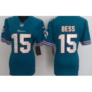 nike women nfl jerseys miami dolphins #15 bess green[nike]