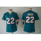 nike women nfl jerseys miami dolphins #22 bush green[nike limited]