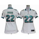 nike women nfl jerseys miami dolphins #22 bush white[nike]