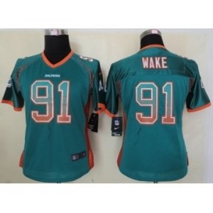 nike women nfl jerseys miami dolphins #91 wake green[Elite drift fashion]