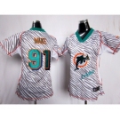 nike women nfl jerseys miami dolphins #91 wake[fem fan zebra]