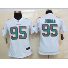 nike women nfl jerseys miami dolphins #95 jordan white[nike limited]