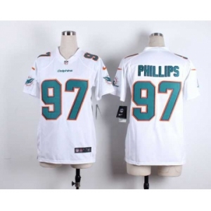 nike women nfl jerseys miami dolphins #97 phillips white[nike]