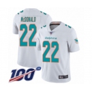 Youth Miami Dolphins #22 T.J. McDonald White Vapor Untouchable Limited Player 100th Season Football Jersey