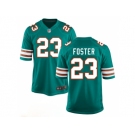 Youth Miami Dolphins #23 Adrian Foster Aqua Throwback Green Game Jersey