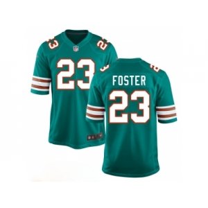 Youth Miami Dolphins #23 Adrian Foster Aqua Throwback Green Game Jersey