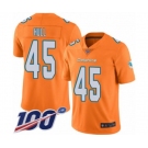 Youth Miami Dolphins #45 Mike Hull Limited Orange Rush Vapor Untouchable 100th Season Football Jersey