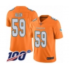 Youth Miami Dolphins #59 Chase Allen Limited Orange Rush Vapor Untouchable 100th Season Football Jersey