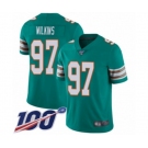 Youth Miami Dolphins #97 Christian Wilkins Aqua Green Alternate Vapor Untouchable Limited Player 100th Season Football Jersey