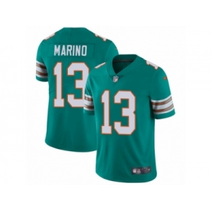 Youth Nike Miami Dolphins #13 Dan Marino Vapor Untouchable Limited Aqua Green Alternate NFL Jersey