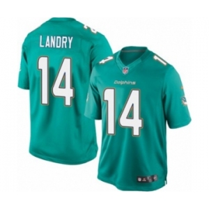 Youth Nike Miami Dolphins #14 Jarvis Landry Aqua Green Team Color NFL Jersey