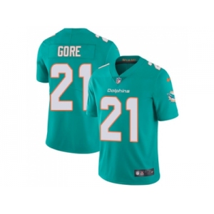 Youth Nike Miami Dolphins #21 Frank Gore Aqua Green Team Color Stitched NFL Vapor Untouchable Limited Jersey