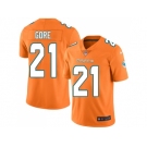 Youth Nike Miami Dolphins #21 Frank Gore Orange Stitched NFL Limited Rush Jersey