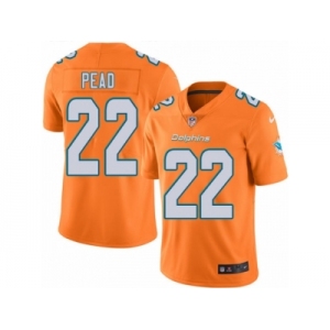 Youth Nike Miami Dolphins #22 Isaiah Pead Limited Orange Rush NFL Jersey