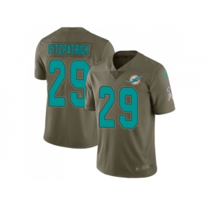 Youth Nike Miami Dolphins #29 Minkah Fitzpatrick Olive Stitched NFL Limited 2017 Salute to Service Jersey