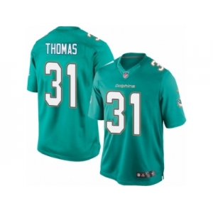 Youth Nike Miami Dolphins #31 Michael Thomas Limited Aqua Green Team Color NFL Jersey