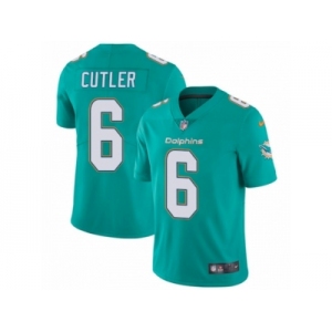 Youth Nike Miami Dolphins #6 Jay Cutler Aqua Green Team Color Vapor Untouchable Limited Player NFL Jersey