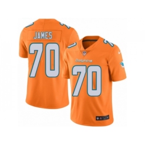 Youth Nike Miami Dolphins #70 Ja'Wuan James Limited Orange Rush NFL Jersey