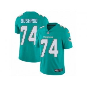 Youth Nike Miami Dolphins #74 Jermon Bushrod Vapor Untouchable Limited Aqua Green Team Color NFL Jersey