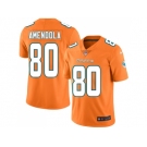 Youth Nike Miami Dolphins #80 Danny Amendola Orange Stitched NFL Limited Rush Jersey