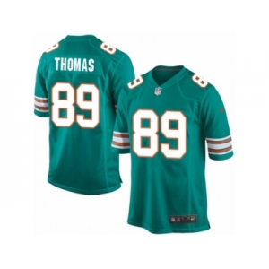 Youth Nike Miami Dolphins #89 Julius Thomas Game Aqua Green Alternate NFL Jersey