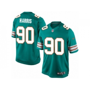 Youth Nike Miami Dolphins #90 Charles Harris Limited Aqua Green Alternate NFL Jersey