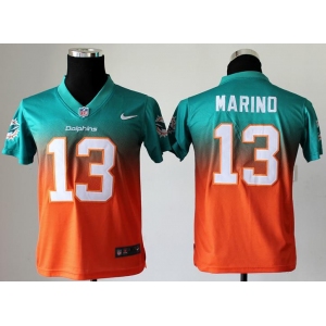 nike youth nfl jerseys miami dolphins #13 marino green-orange[nike drift fashion][second version]