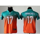 nike youth nfl jerseys miami dolphins #17 ryan tannehill green-orange[nike drift fashion][second version]