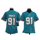 nike youth nfl jerseys miami dolphins #91 wake green[nike]