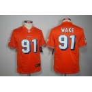 nike youth nfl jerseys miami dolphins #91 wake orange[nike limited]