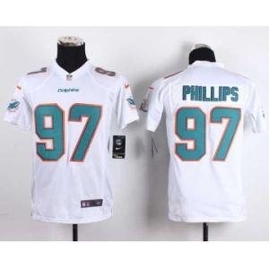 nike youth nfl jerseys miami dolphins #97 phillips white[nike]