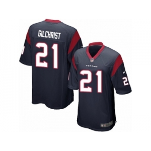 Men Nike Houston Texans #21 Marcus Gilchrist Game Navy Blue Team Color NFL Jersey