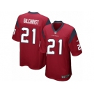 Men Nike Houston Texans #21 Marcus Gilchrist Game Red Alternate NFL Jersey