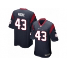Men Nike Houston Texans #43 Corey Moore Game Navy Blue Team Color NFL Jersey