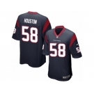 Men Nike Houston Texans #58 Lamarr Houston Game Navy Blue Team Color NFL Jersey