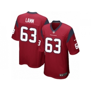 Men Nike Houston Texans #63 Kendall Lamm Game Red Alternate NFL Jersey