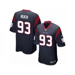 Men Nike Houston Texans #93 Joel Heath Game Navy Blue Team Color NFL Jersey