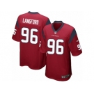 Men Nike Houston Texans #96 Kendall Langford Game Red Alternate NFL Jersey
