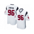 Men Nike Houston Texans #96 Kendall Langford Game White NFL Jersey