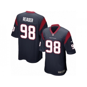 Men Nike Houston Texans #98 D.J. Reader Game Navy Blue Team Color NFL Jersey