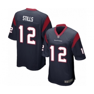 Men's Houston Texans #12 Kenny Stills Game Navy Blue Team Color Football Jersey