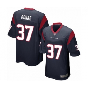 Men's Houston Texans #37 Jahleel Addae Game Navy Blue Team Color Football Jersey