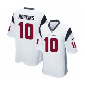 Men's Nike Houston Texans #10 DeAndre Hopkins Game White NFL Jersey
