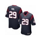 Men's Nike Houston Texans #29 Andre Hal Game Navy Blue Team Color NFL Jersey